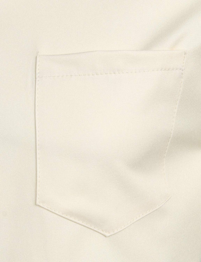 ZEROYAA Men's Banded Collar Slim Fit Long Sleeve Casual Button Down Dress Shirts with Pocket ZLCL09 Beige Large - Image 4